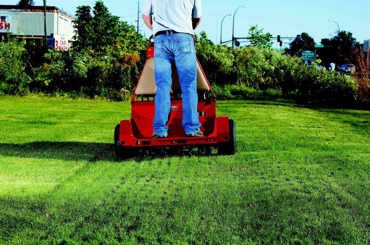 Commercial Lawn aerator service